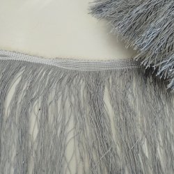Бахрома шелковая "Серый нейтральный" 20 см